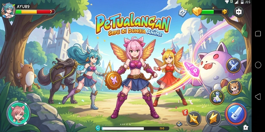 Tampilan dinamis dan aksi seru dalam AYU89.
