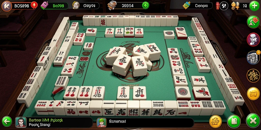 Tampilan gameplay Mahjong yang menantang dan seru.